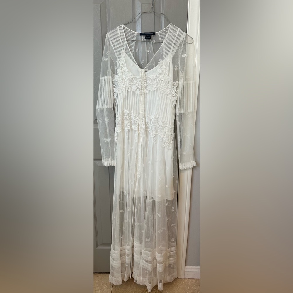 French Connection Embroidered Cherise Lace Maxi Dress